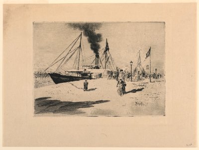 Molo a Trouville da Felix Hilaire Buhot