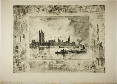 Palazzo di Westminster da Felix Hilaire Buhot