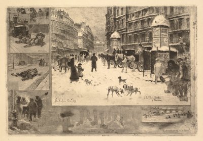 Inverno a Parigi (L’hiver à Paris o La neige à Paris) da Felix Hilaire Buhot