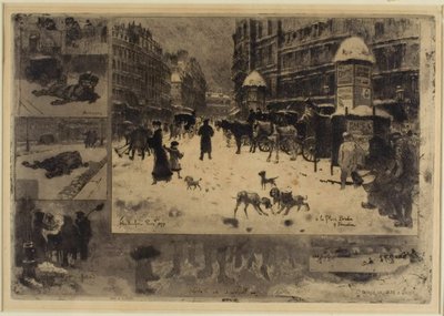 Inverno a Parigi da Felix Hilaire Buhot