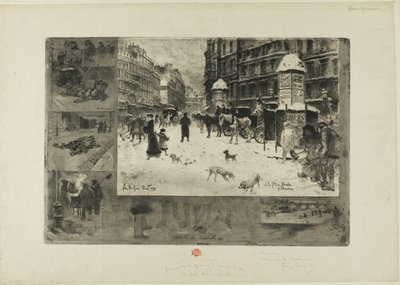 Inverno a Parigi da Felix Hilaire Buhot