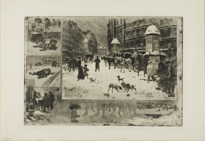 Inverno a Parigi da Felix Hilaire Buhot