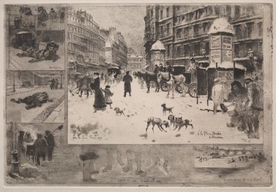 Inverno a Parigi da Felix Hilaire Buhot