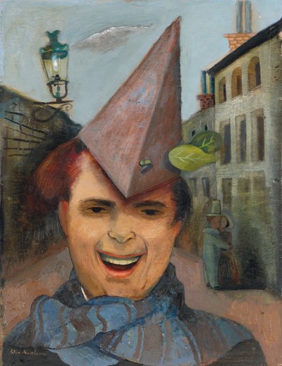 Autoritratto con Cappello di Carta e Sciarpa Blu, c.1936 da Felix Nussbaum