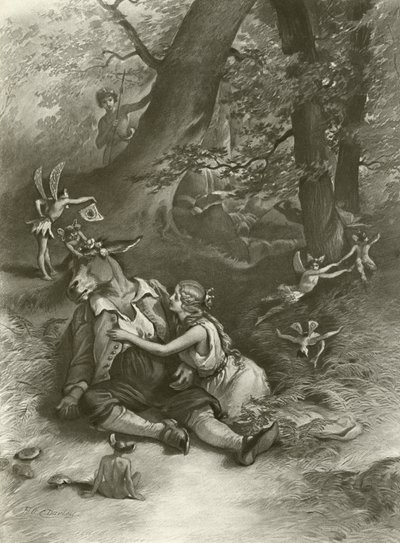 Sogno di una notte di mezza estate. Atto IV, Scena I da Felix Octavius Carr Darley