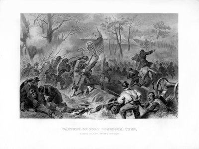 Carica della divisione del generale Smith, cattura di Fort Donelson, Tennessee, 1862-1867 da Felix Octavius Carr Darley