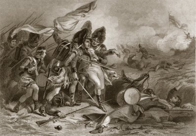 Morte di Pakenham alla battaglia di New Orleans, pub. 1860 da Felix Octavius Carr Darley