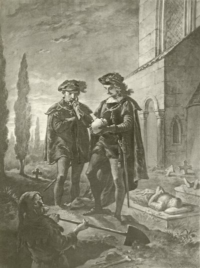 Amleto. Atto V, Scena I (incisione) da Felix Octavius Carr Darley