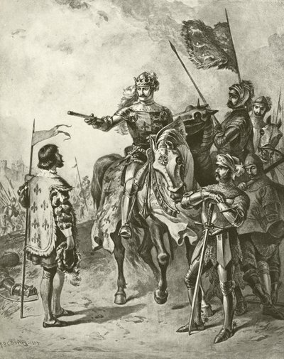 Re Enrico Quinto V. Atto IV, Scena VII da Felix Octavius Carr Darley