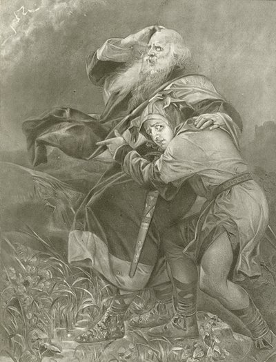 Re Lear. Atto III, Scena II da Felix Octavius Carr Darley