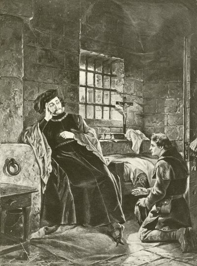 Re Riccardo II. Atto V, Scena V (incisione) da Felix Octavius Carr Darley