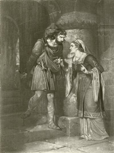 Macbeth. Atto II, Scena II (incisione) da Felix Octavius Carr Darley