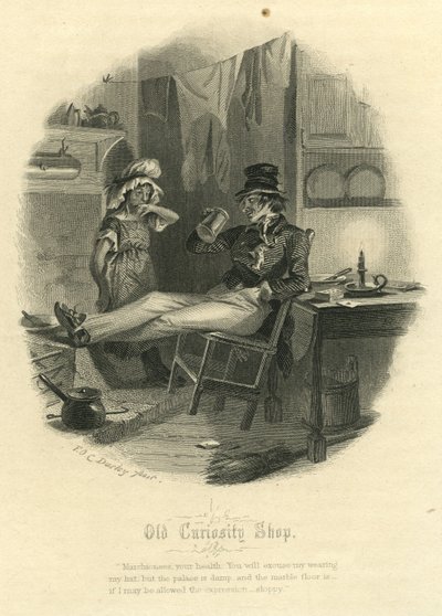 Vecchio negozio di curiosità - La Marchesa e Mr Swiveller da Felix Octavius Carr Darley
