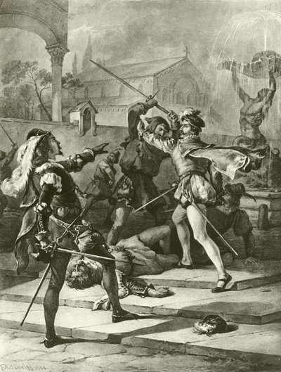 Romeo e Giulietta. Atto I-Scena I da Felix Octavius Carr Darley