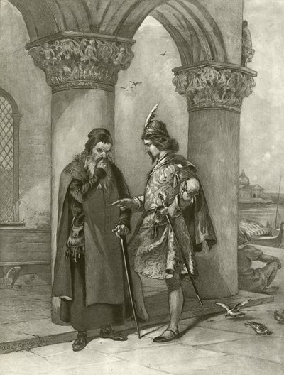 Il mercante di Venezia. Atto I, Scena III da Felix Octavius Carr Darley
