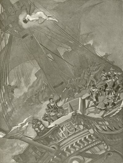 La tempesta. Atto I, Scena I (incisione) da Felix Octavius Carr Darley