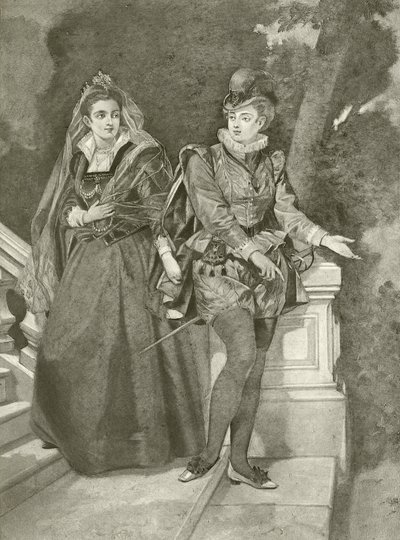 La dodicesima notte. Atto III, Scena IV (incisione) da Felix Octavius Carr Darley
