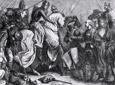 Enrico III (1207-72) alla battaglia di Lewes, 14 maggio 1264 da Felix Philippoteaux