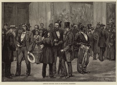 Schizzi americani, scena nella Rotonda, Washington da Felix Regamey