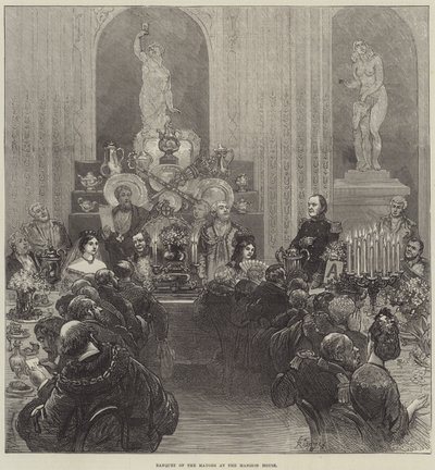 Banchetto dei sindaci alla Mansion House da Felix Regamey