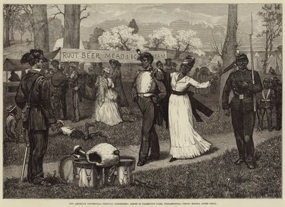 Festival del Centenario Americano, Scena nel Fairmount Park, Filadelfia, Milizia Nera dopo l