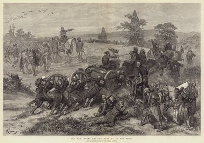 La guerra, i turchi trasportano i cannoni al fronte da Felix Regamey