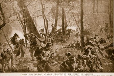 Francesi e tedeschi a stretto contatto nella foresta di Argonne, 1914-19 da Felix Schwormstadt
