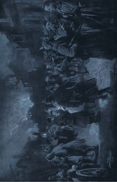 Dal Fronte Occidentale. Dopo la battaglia, illustrazione da Hindenburg pubblicata da Daterlandischer Derlag C U Weller Berlin da Felix Schwormstadt