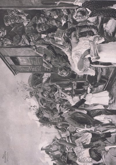 Verso il fronte, illustrazione da Hindenburg pubblicato da Daterlandischer Derlag C U Weller Berlino da Felix Schwormstadt