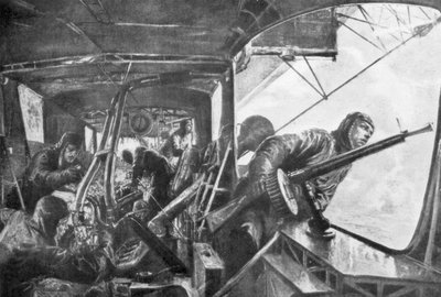 A bordo di uno Zeppelin, flotta aerea tedesca, Prima Guerra Mondiale da Felix Schwormstadt