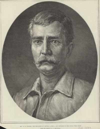 Henry Morton Stanley (incisione) da Felix Stone (after) Moscheles
