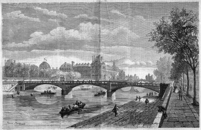 Architettura: vista del ponte di Solferino a Parigi. Costruito dall