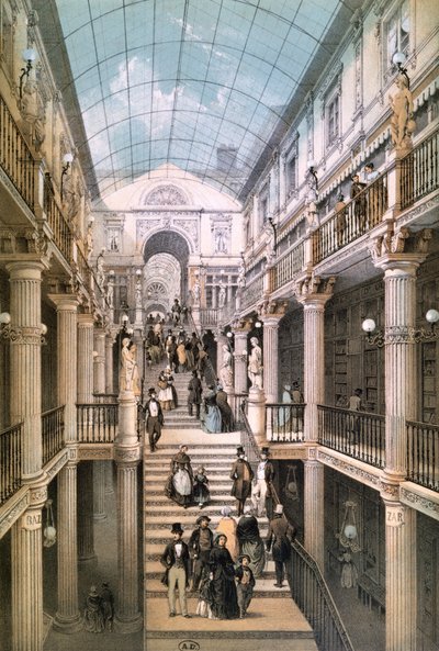 Il Passage Pommeraye a Nantes, c.1843 da Felix after Benoist