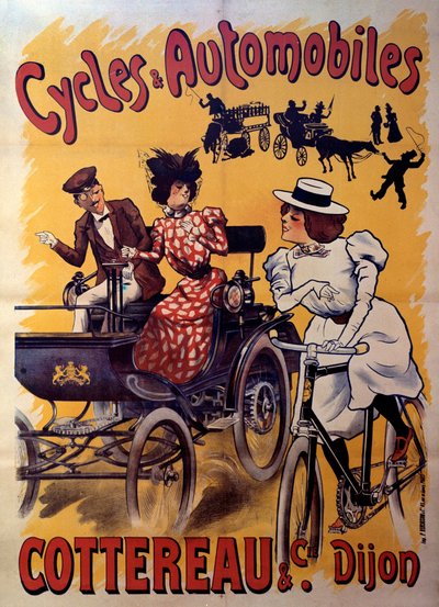 Manifesto per cicli e automobili Cottereau et compagnie. inizio XX secolo (manifesto) da Ferdinand (1865-1923) Misti-Mifliez
