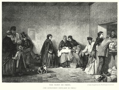 Il Mont de Piete, il banco dei pegni governativo a Parigi da Ferdinand (after) Heilbuth