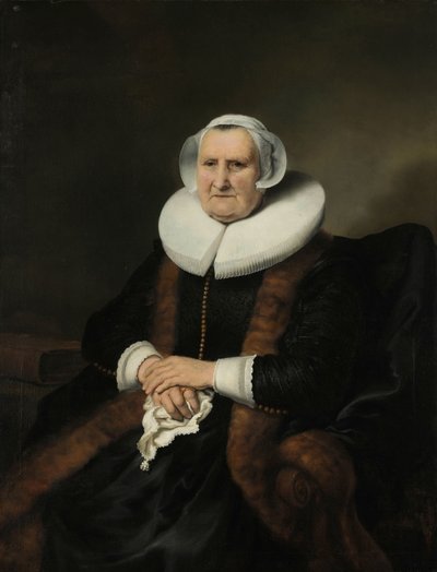 Ritratto di una vecchia signora, forse Elisabeth Bas da Ferdinand Bol (attributed to)