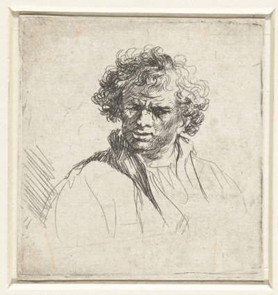 Busto di uomo con volto contorto da Ferdinand Bol (possibly)