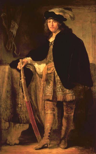 Ritratto di un giovane con una spada, c.1635-40 da Ferdinand Bol
