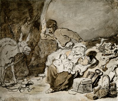 Riposo durante la fuga in Egitto da Ferdinand Bol
