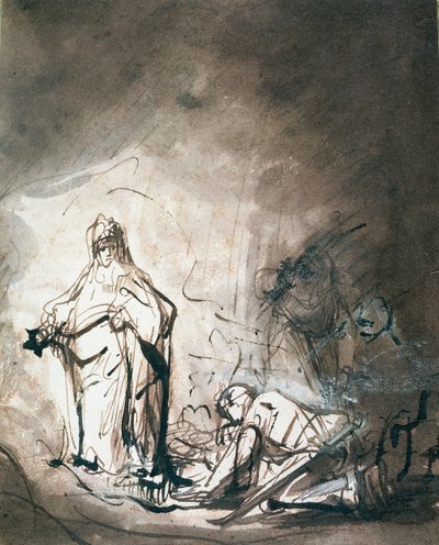 Saul e la strega di Endor da Ferdinand Bol