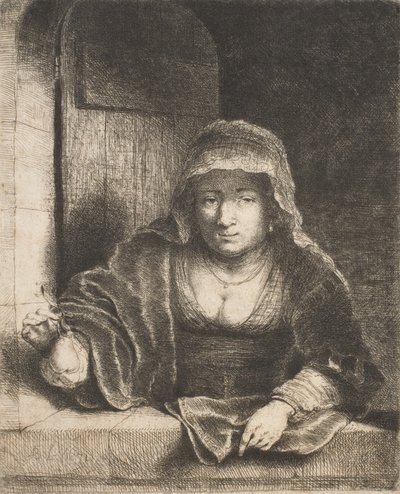 Donna con una pera, XVII secolo da Ferdinand Bol