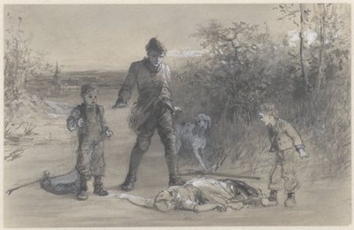 Teun il cacciatore presso il corpo di Zijtje da Ferdinand Carl Sierich