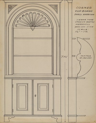 Credenza ad angolo da Ferdinand Cartier