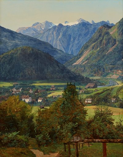 Il Dachstein visto dal doppio sguardo di Sofia vicino a Ischl da Ferdinand Georg Waldmuller