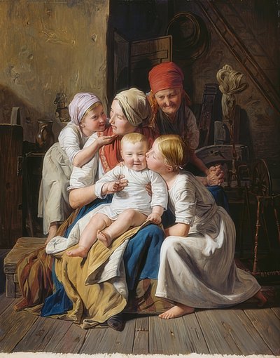 Gioie della nonna da Ferdinand Georg Waldmuller