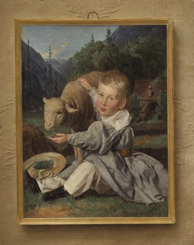 Ritratto di Gustav von Arthaber da bambino da Ferdinand Georg Waldmuller