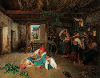 Preparazione della celebrazione della vendemmia da Ferdinand Georg Waldmuller