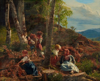 Raccoglitori di legna nella foresta viennese da Ferdinand Georg Waldmuller