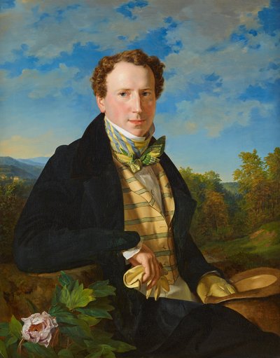 Autoritratto in giovane età da Ferdinand Georg Waldmuller