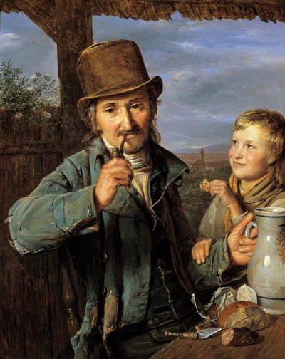 Bracciante con suo figlio da Ferdinand Georg Waldmuller